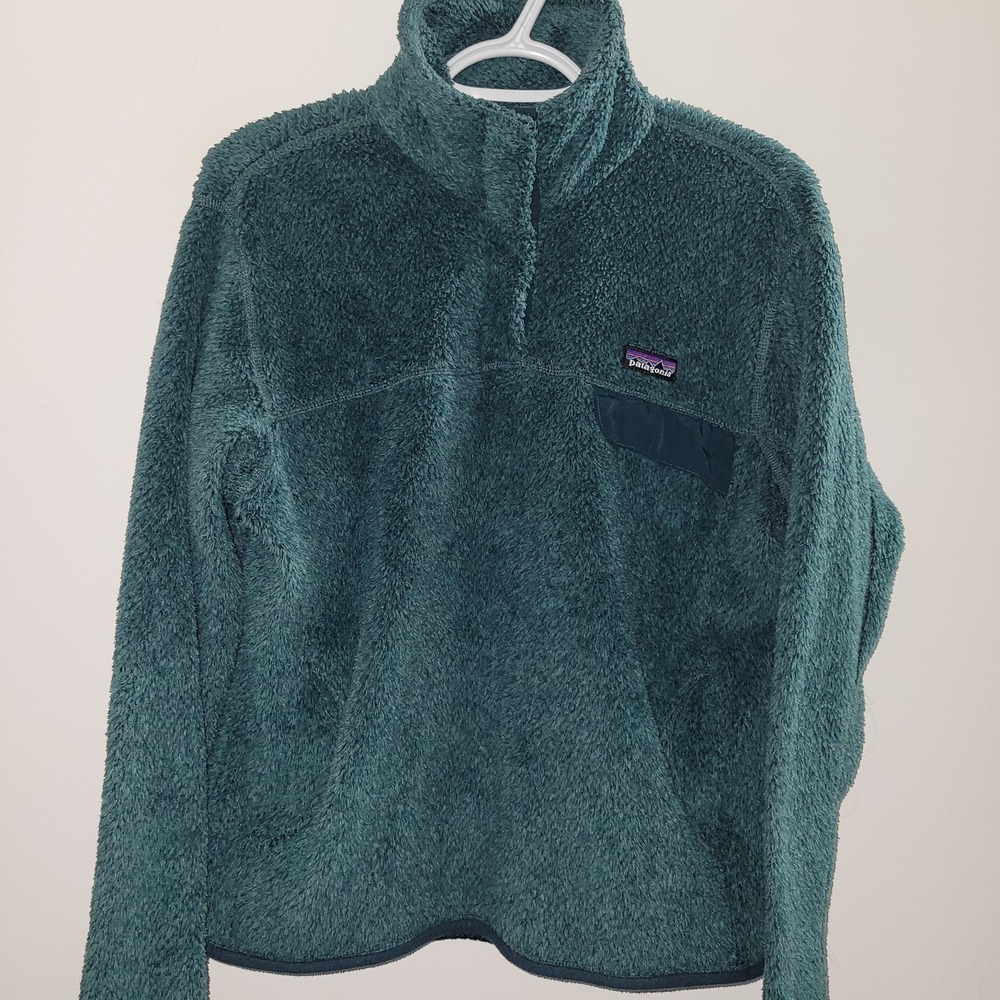 Patagonia Re Tool Snap T Pullover Women Size Large Green 25440F7 High Pile